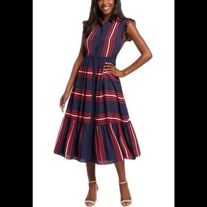 Draper James Collection Striped Midi Shirtdress